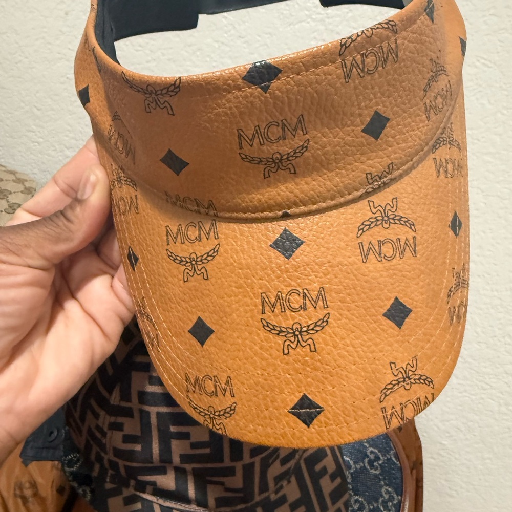 MCM Brown Monogram Bucket Hat